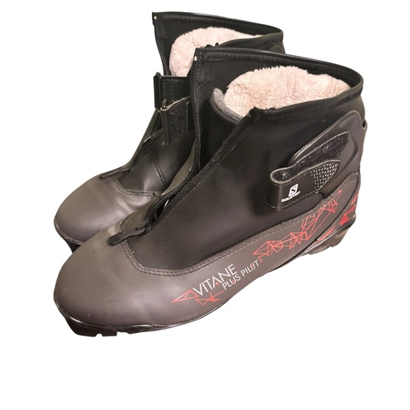 Salomon Shoes - Salomon Vitane Plus Pilot Nordic Black Women’s 8.5 Cross Country Ski Boots Sf20